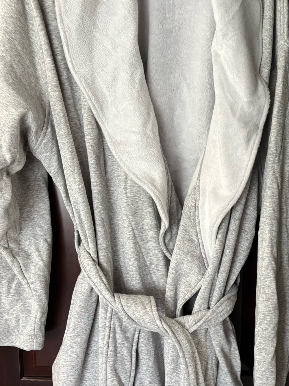 UGG Light Gray Plush Lined Robe with Branded Tag